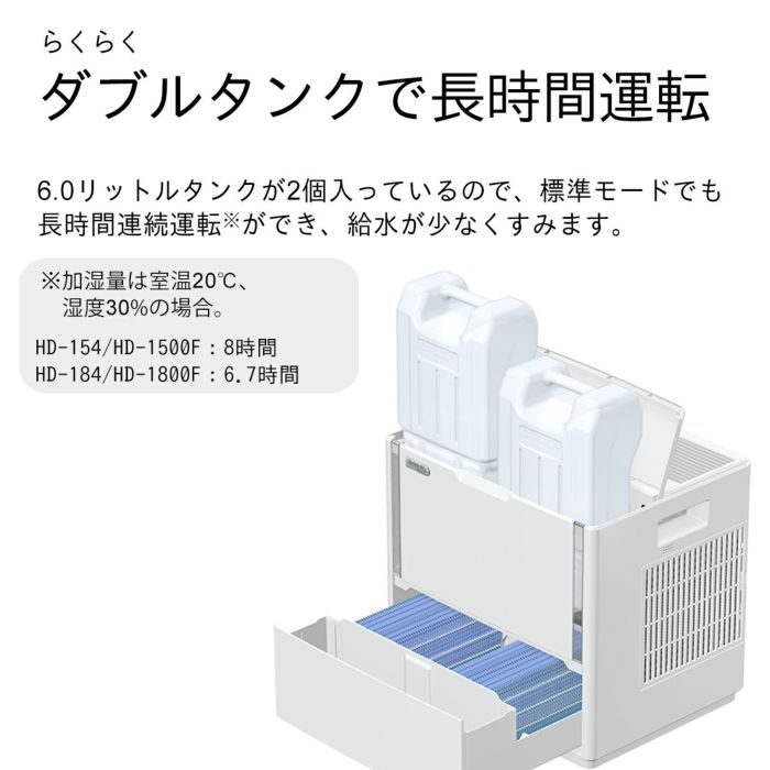 ハイブリッド式加湿器 HD-184 ホワイト 商品コード：0H37710