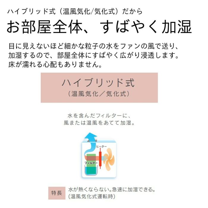 ハイブリッド式加湿器 HD-RXT924 (W) 0H54420 | ダイニチWebShop