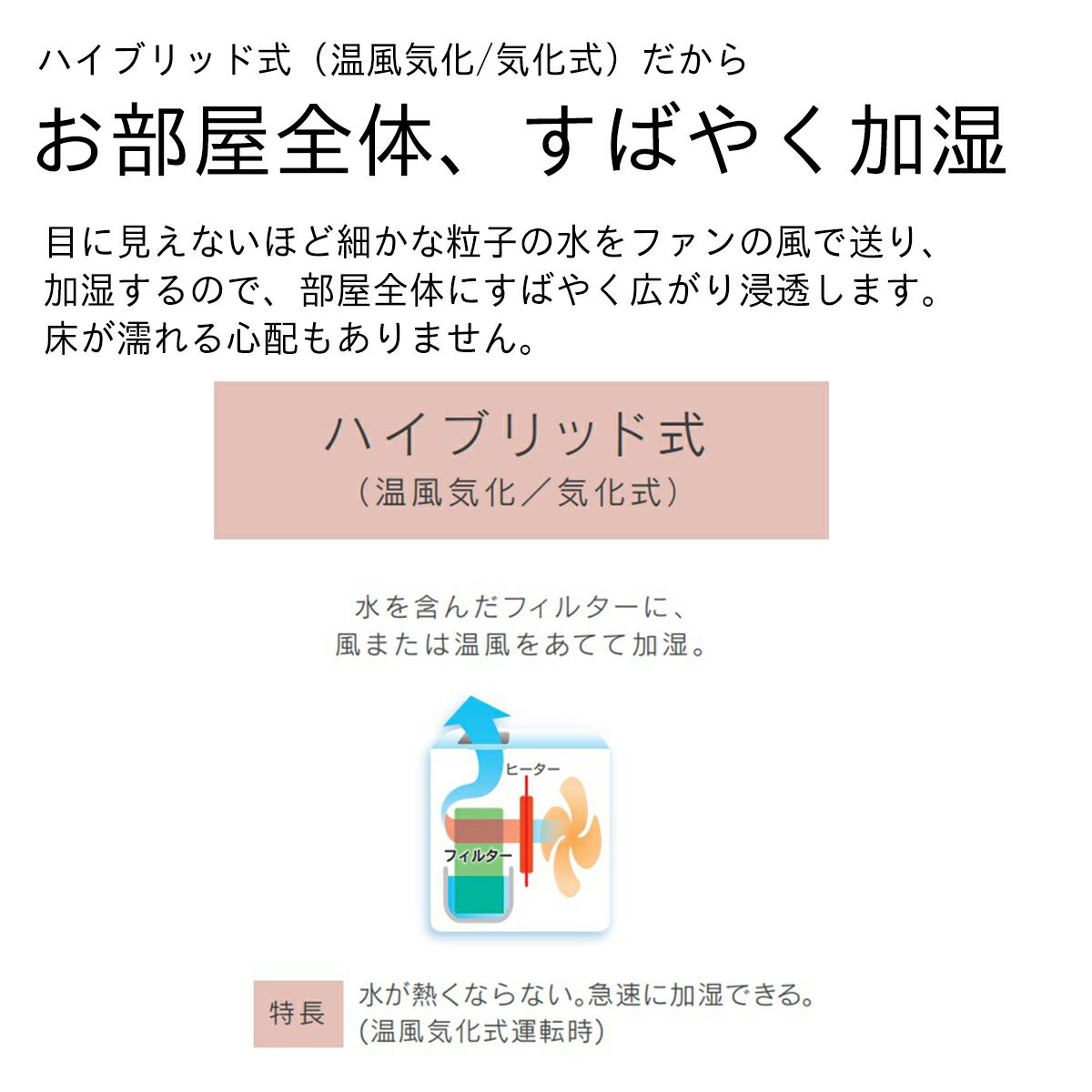 ハイブリッド式加湿器 HD-C300G(W)0H52420 | ダイニチWebShop 
