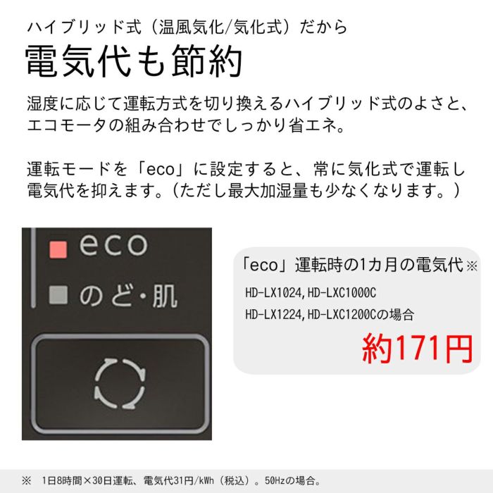 ハイブリッド式加湿器 HD-LX1224（H） 0H56030 ダイニチWebShop